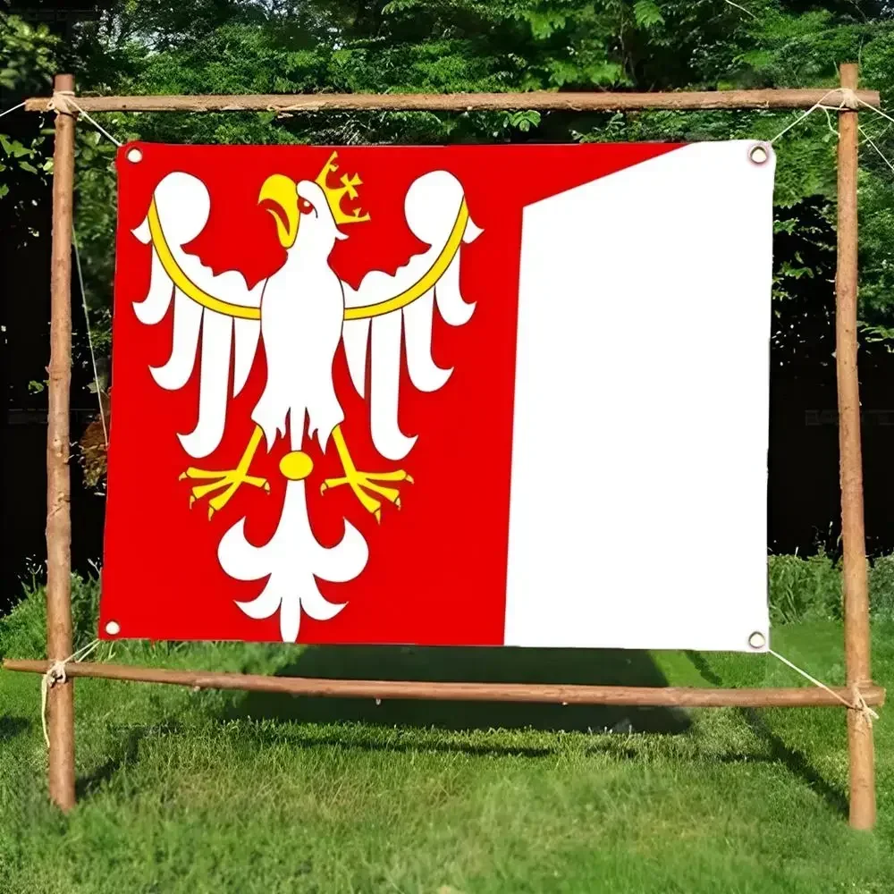 medieval historical emblem Medieval of Poland Flags Daily four ring borderless design indoor outdoor decor easy hang install