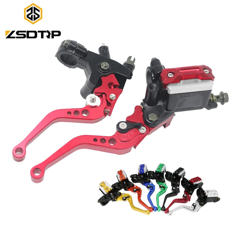 

ZSDTRP Universal 22mm 7/8" Motorcycle Hydraulic Brake and Clutch Master Cylinder Reservoir Lever For 50-300CC Moto Brake Clutch