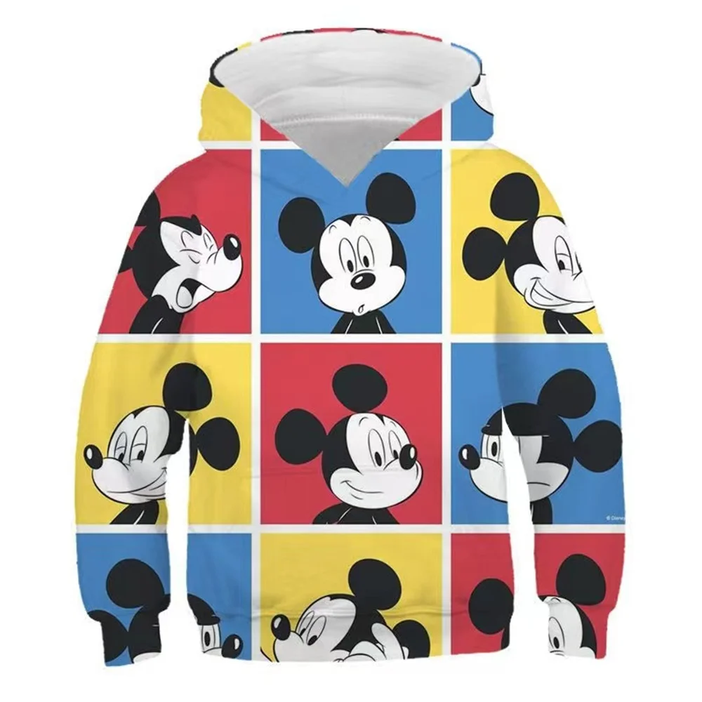 

Disney Mickey Co-branded Printed Round Neck Hooded Sweatshirt For Men And Women 2024 Autumn Mickey Cartoon Trendy Brand Jacket