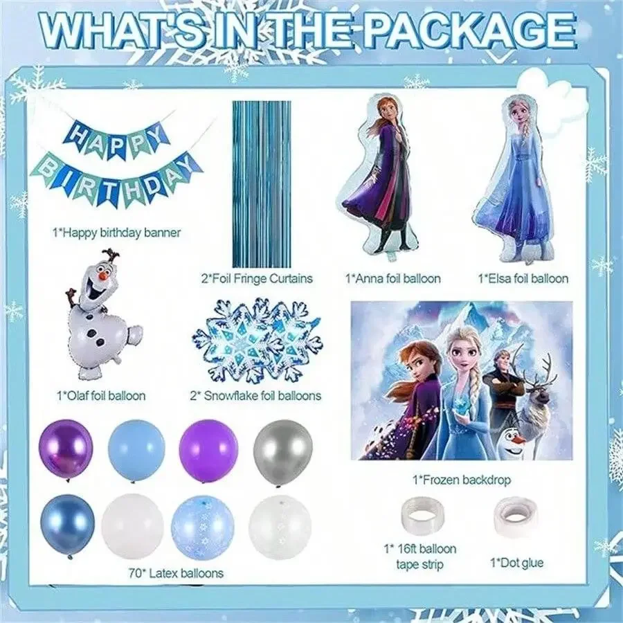 Disney Princess Frozen Cake Toppers Elsa Anna Prinses Verjaardag Ballonnen voor Party Decor Bruiloft Kerstmis Nieuwjaar Decoraties
