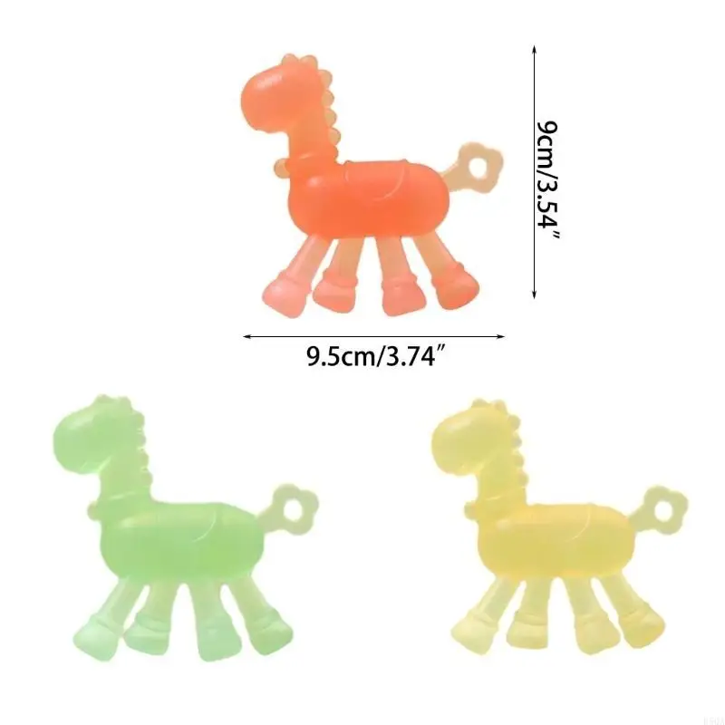 D5QA لعبة التسنين للتمريض الطفل لطيف شكل الحصان سيليكون عضاضة الطفل عضاضة لعبة التسنين للطفل حديث الولادة #6