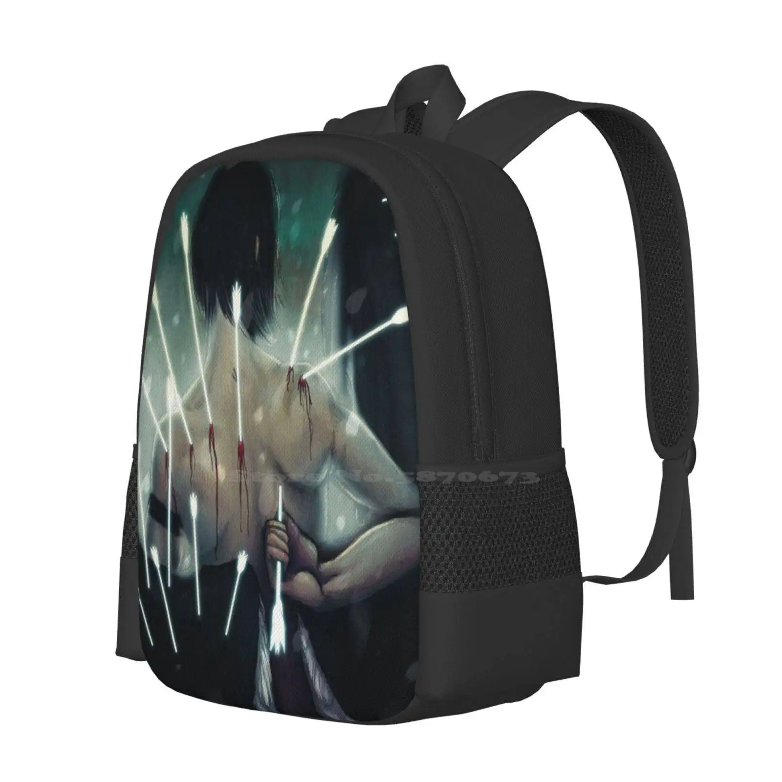 Wounded Hot Sale Schoolbag Backpack Fashion Bags Bloody Bleeding Arrow Wounded Azra Vampire Aimee Cozza Wings Feathers Angel