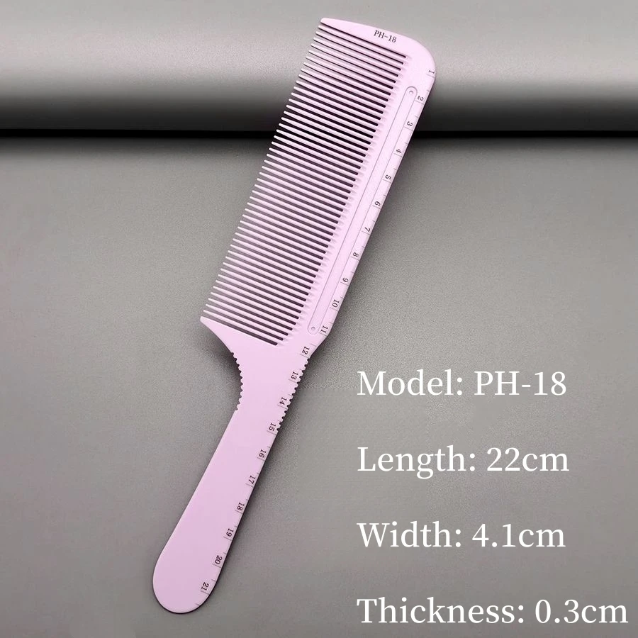 Professioneller Flachkamm mit Griff für Friseursalons, Haarschneidekamm für Herren-Kurzhaarfrisuren, Friseur-Haarbürste – Detail 22