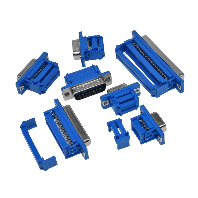 5PCS DB9 DB15 DB25 DB37 DIDC9/DIDC15/DIDC25 DIDC37 male female plug serial port connector idc crimp type D-SUB rs232 adapter