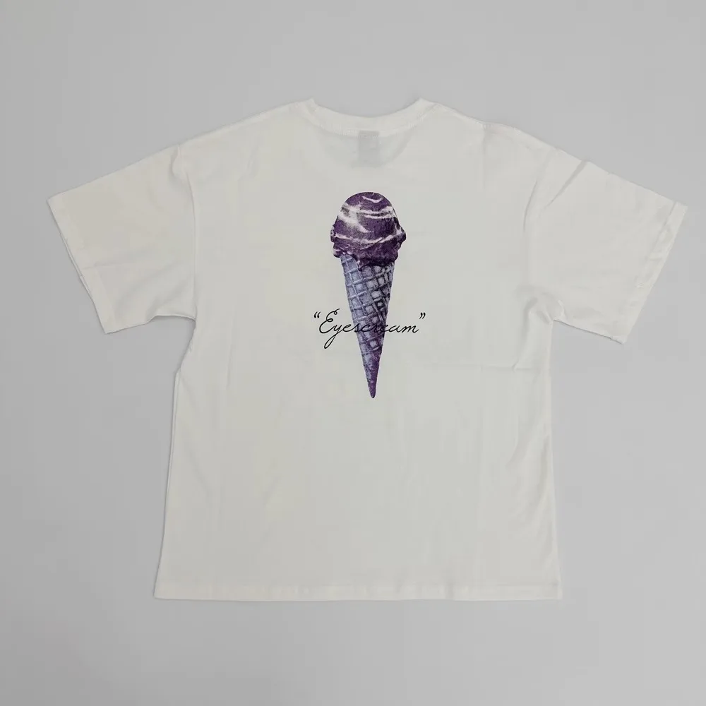 2024 Number Nine Graduation Season Ice Cream Short sleeved T-shirt in Antique Pure Cotton Summer T-shirt TX1047