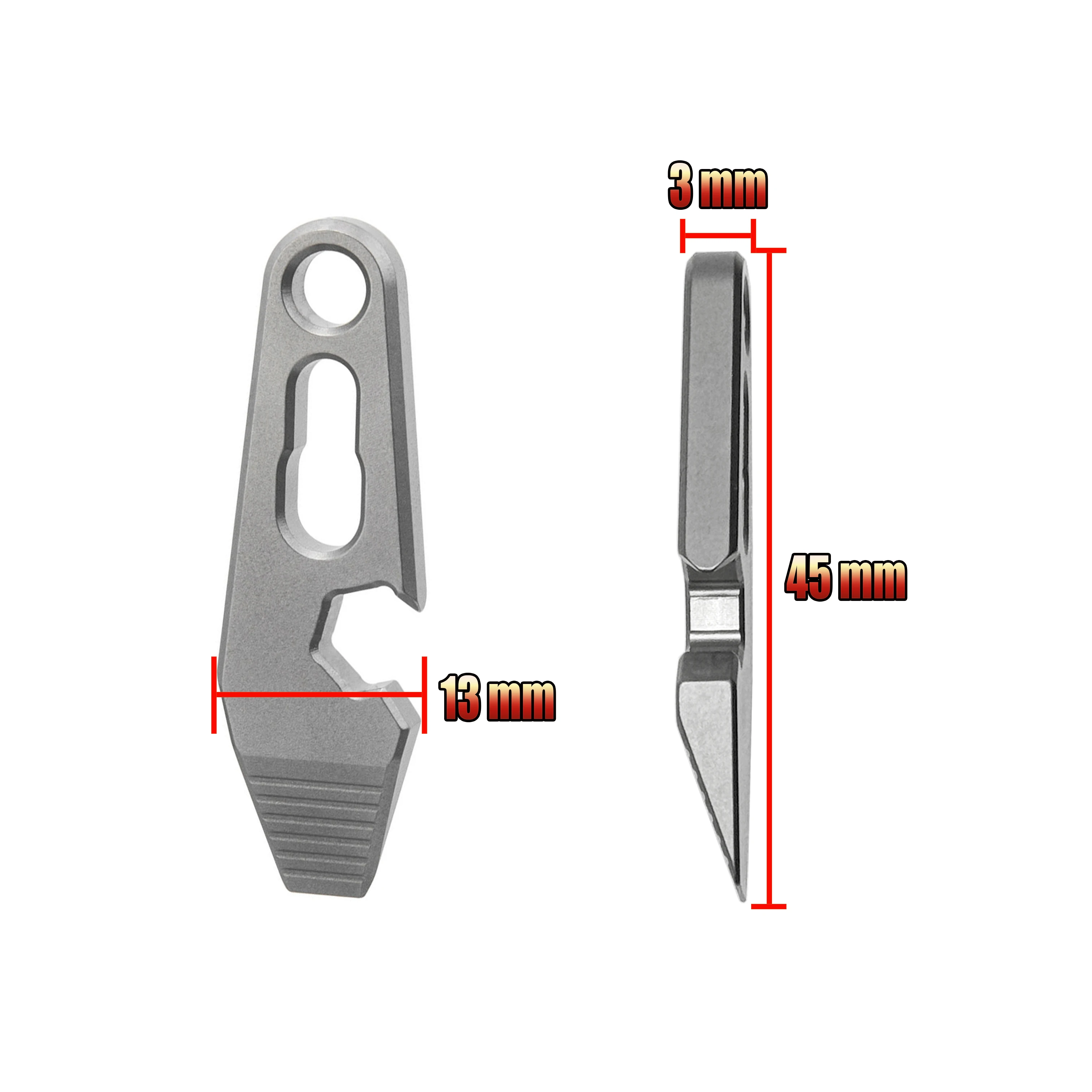 Multifunktionales Mini-Werkzeug aus Edelstahl: Brechstange, Flaschenöffner, Skala, Sechskantschlüssel, EDC Outdoor-Werkzeug, Campingausrüstung – Detail 9