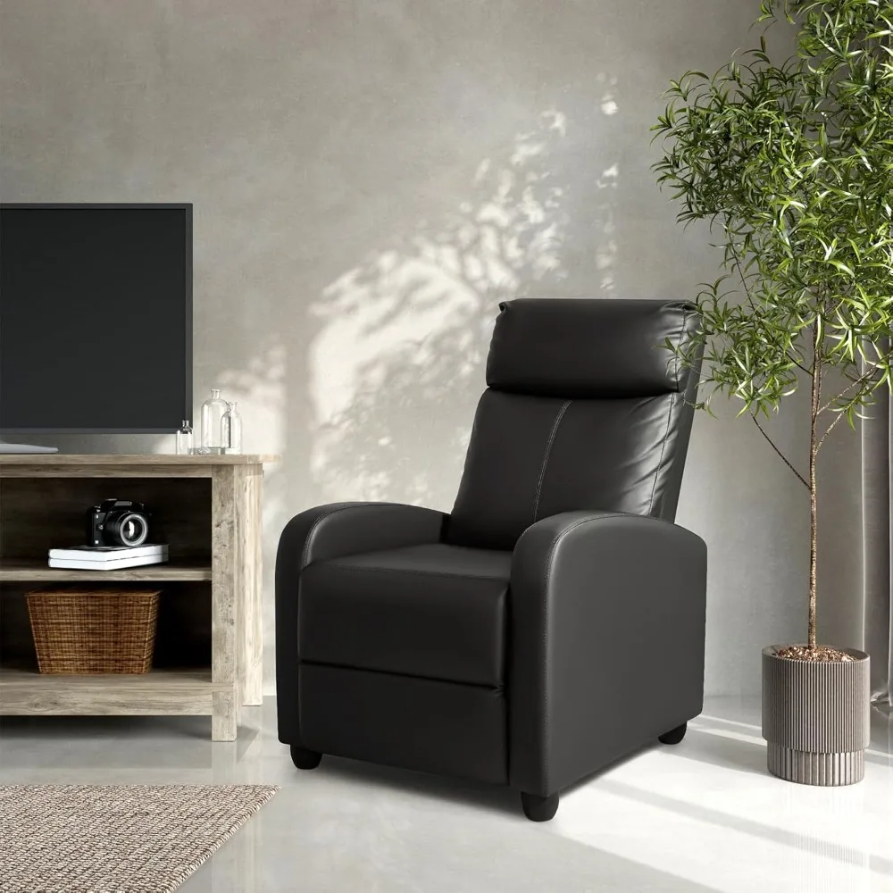 

Recliner Chair, Recliner Sofa PU Leather for Adults, Recliners Home Theater Seating with Lumbar Support, Reclining Sofa Chair