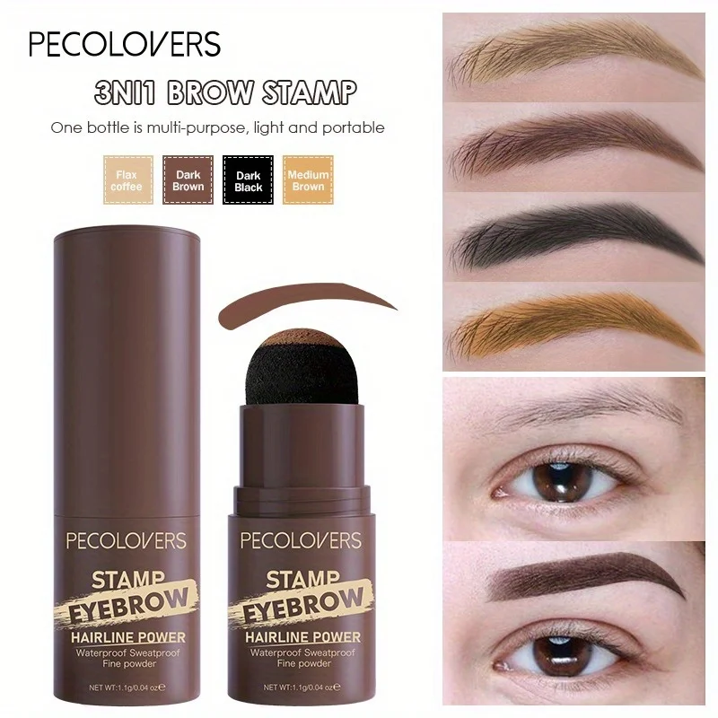 Waterdicht wenkbrauwpoeder Natuurlijke wenkbrauwversterkers Stempelvormgeving Hoge kleur Blijvende ogen Make-up Cosmetisch