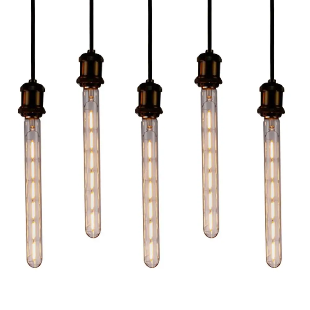 حار 4 واط 5 واط 6 واط 7 واط 8 واط كريستال ضوء لمبة E27 ST64 شمعة لمبة ضوء شمعة دافئة الأصفر LED لمبة ديكور المنزل #5