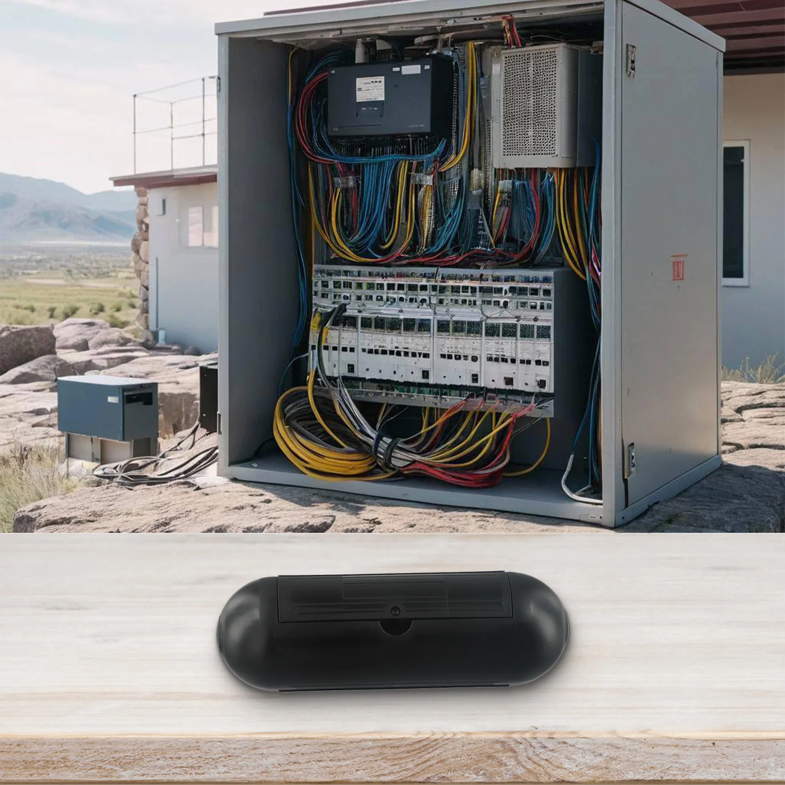 IP44 Cable Protector Power Extension Cover For Harsh Outdoor Environments Top Lid With Snap Connections Easy To Use
