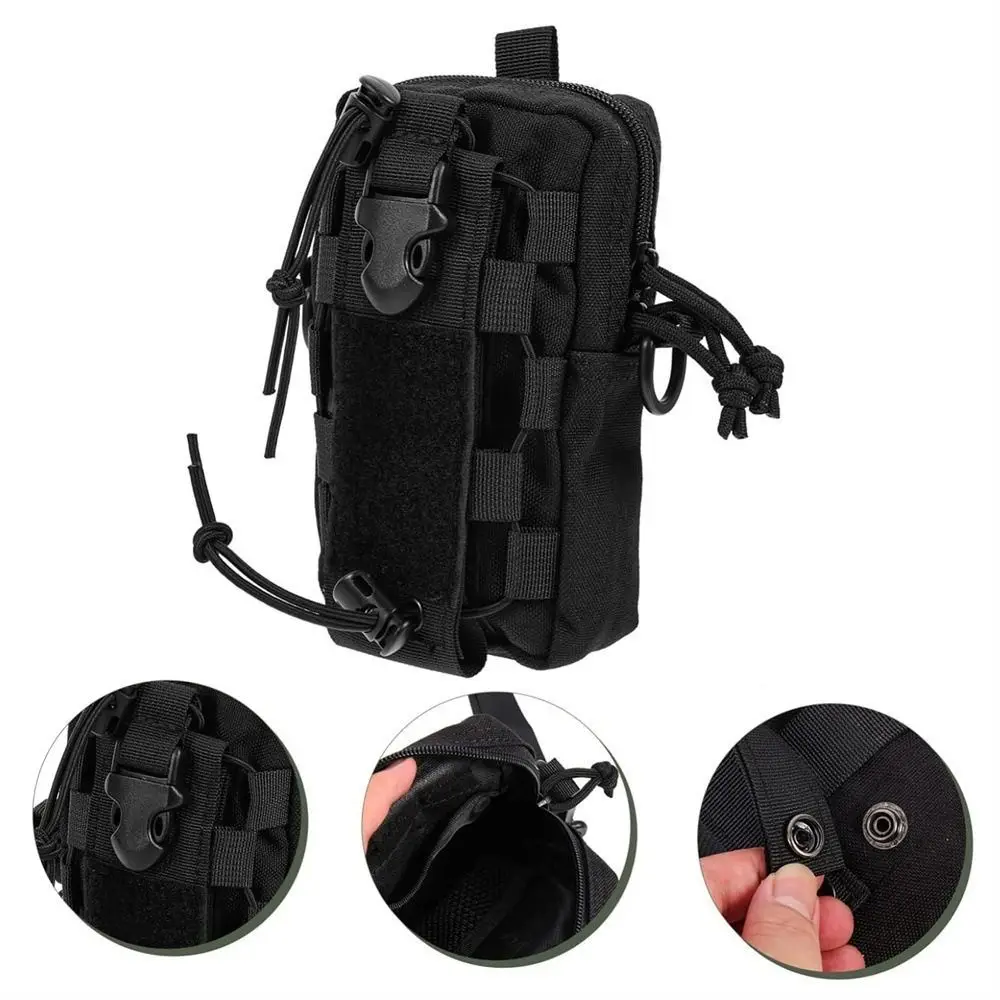 Reißverschluss-Wandertaschen aus Oxford-Gewebe, große Kapazität, Wasserflaschenhalter mit Riemen, multifunktionale Sport-Handytasche für den Alltag. – Detail 11