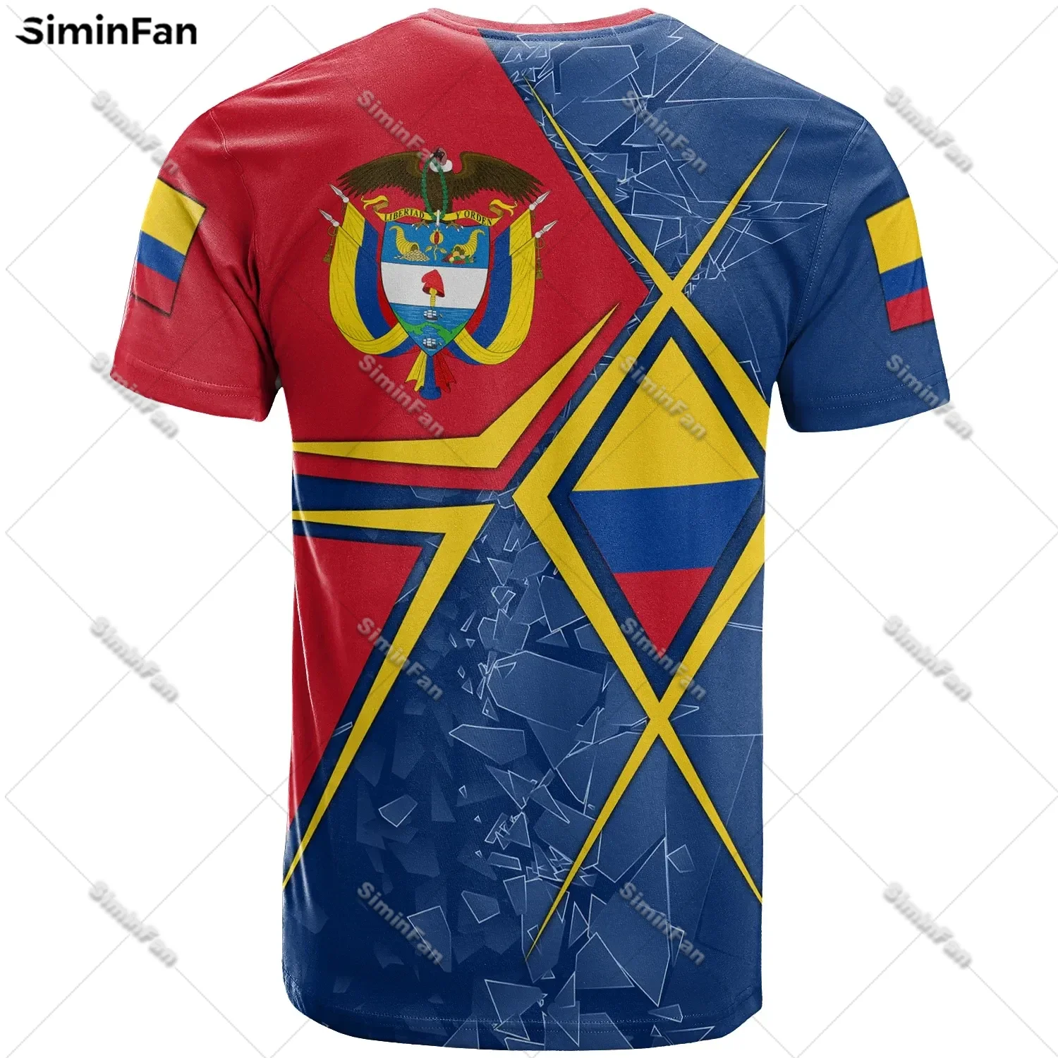 Colombia Legend Coat Of Arms Men Tshirt 3D Printed Male Summer Round Neck Tee Female Short Sleeve Top Unisex Milk Fiber Shirt