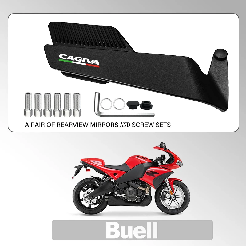 Large Mirror Surface Wings Mirror Motorcycle Rearview Mirror For Cagiva Mito 125 Raptor 650 1000 Canyon 500 600 Wind Wing