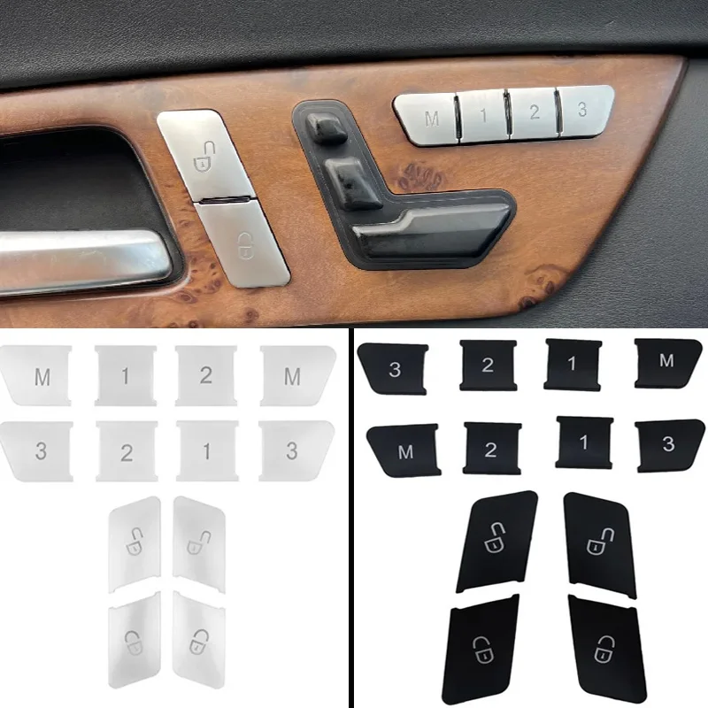 Car Window Glass Lifting Button Decorative Cover Sticker For Mercedes Benz A/B/C(W204)/E(W212)/GLA /CLA/ GLK/ GLE-Class