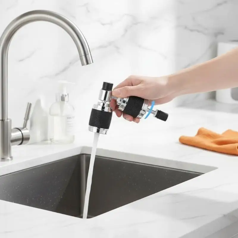 360° Rotating Pressurized Faucet Sprayer 3 Modes Splash Proof Filter Universal Adapter for Kitchen Bathroom Sink 1PC