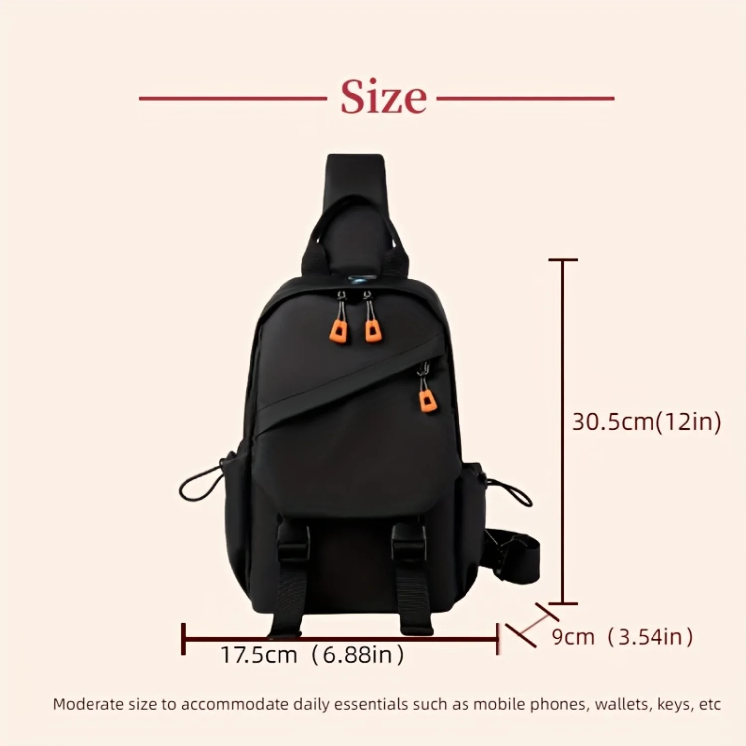 Casual boy crossbody bag wallet, shoulder bag, simple, fashionable and durable backpack, multifunctional commuting handbag, outd