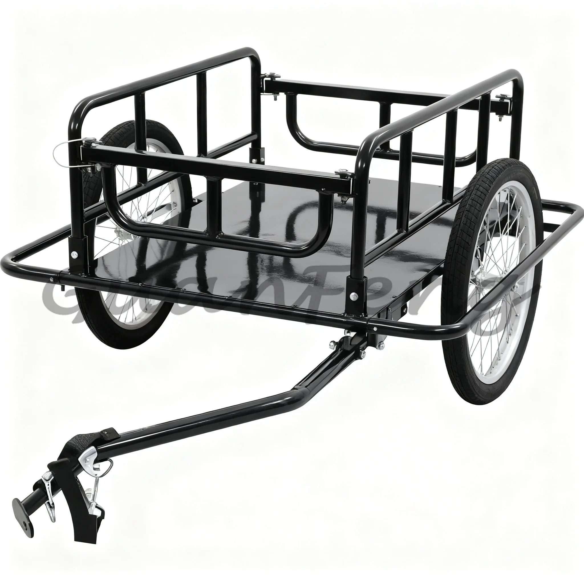 Foldable Bicycle Rear Trailer Multifunctional Outdoor Cargo Cart Pet Transport Vehicle For Cycling Camping Travel