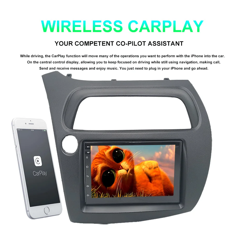 2Din Car Radio With Screen Carplay For Honda CIVIC 2008 Hatchback Stereo Multimedia Player GPS Navigation Autoradio Android 12