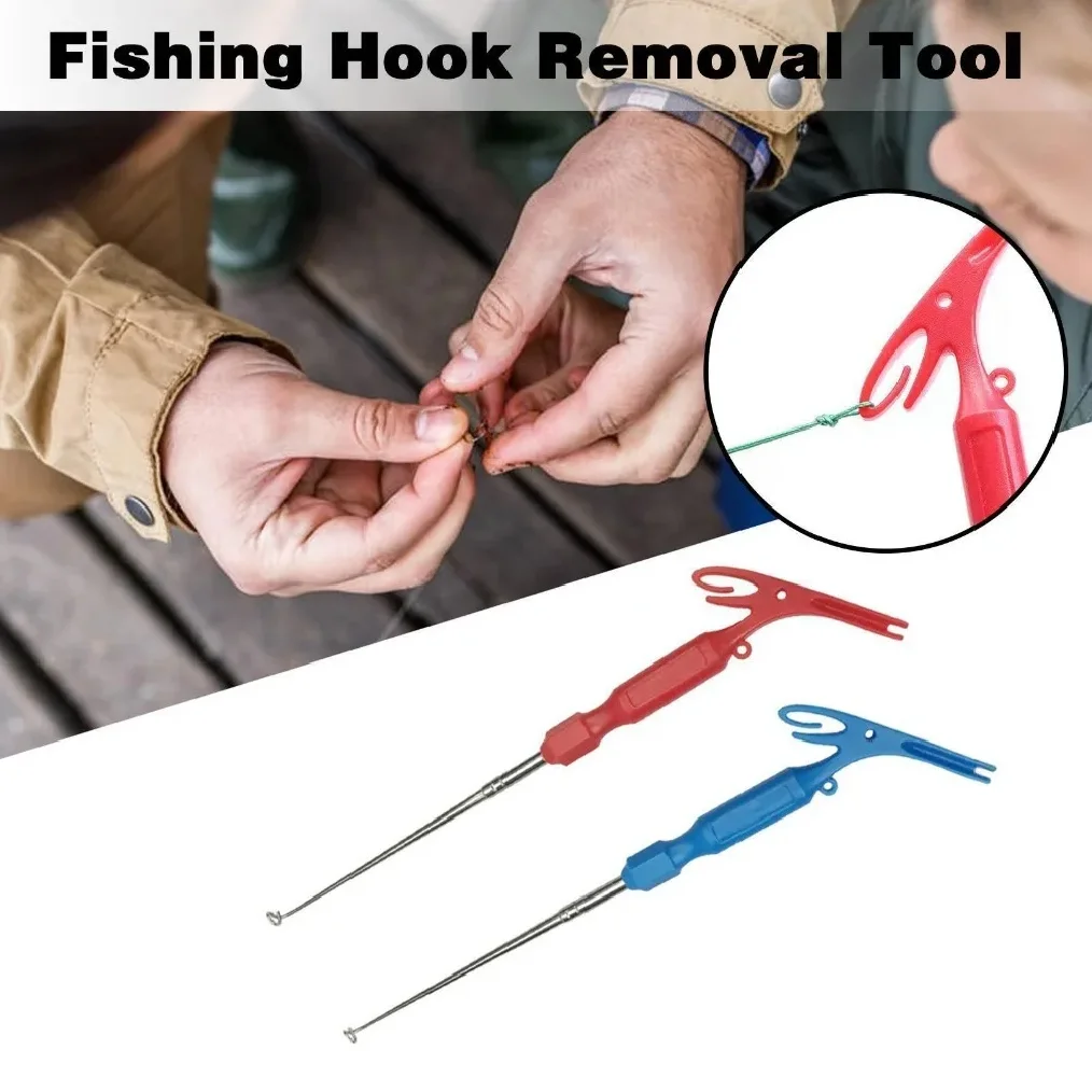 

3 in 1 Random Color Fishing Hook Removal Detacher Tackle Disgorger Steel Remover Tool Quick Security Extractor Knot Tying Tools