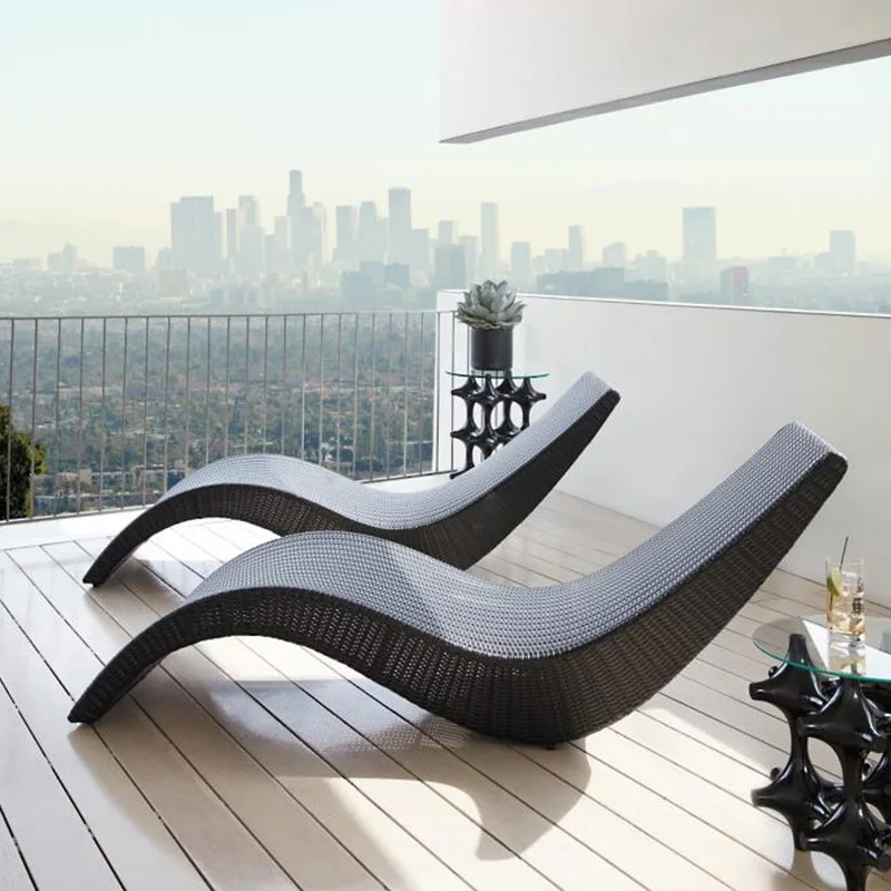 

Outdoor Terrace Lounging Balcony Courtyard Seaside Swimming Pool Leisure Beach Chairs