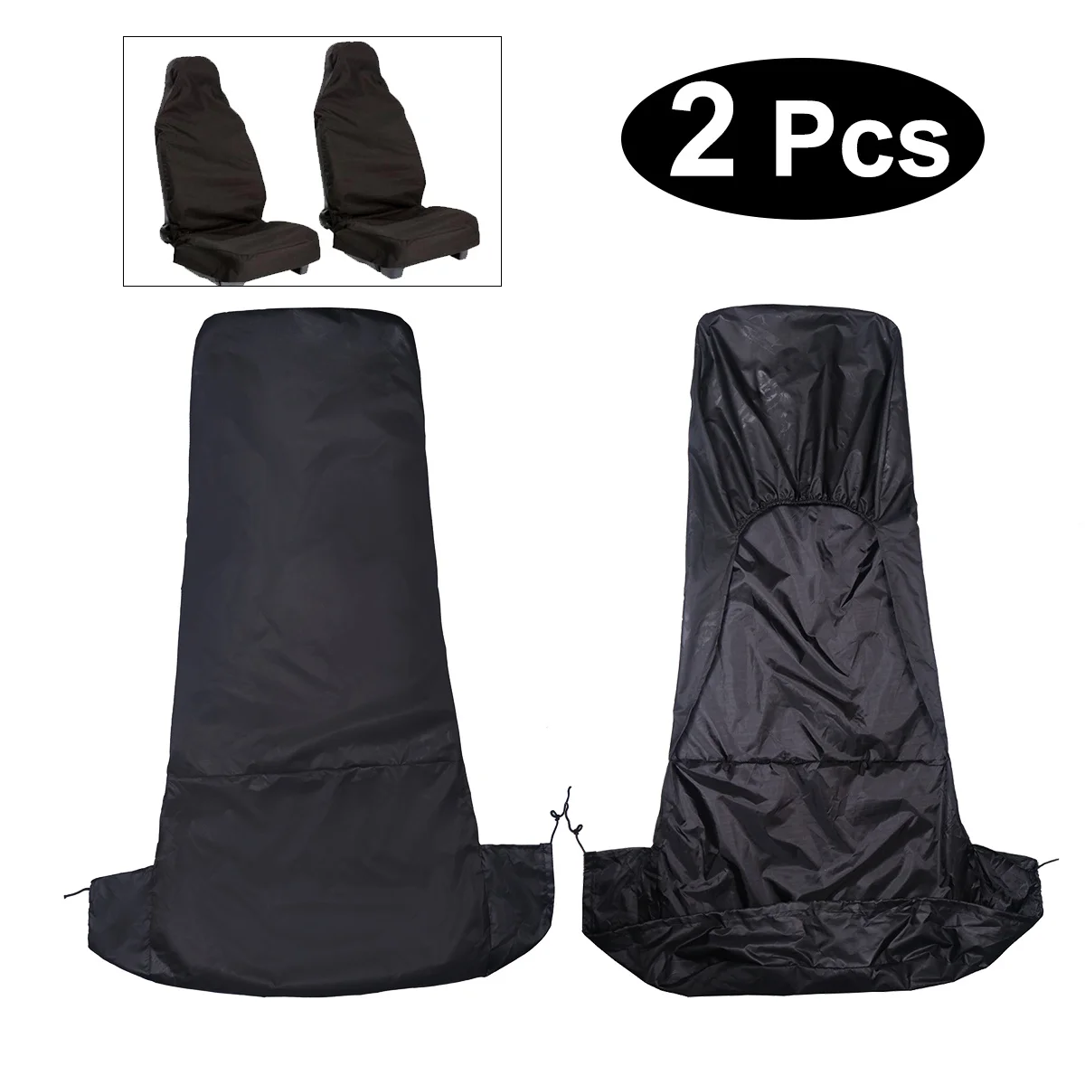 

Universal 2Pcs Front Seat Covers for Car Truck Van Waterproof Nylon Seat Protector Auto Interior Accessories for Drivers