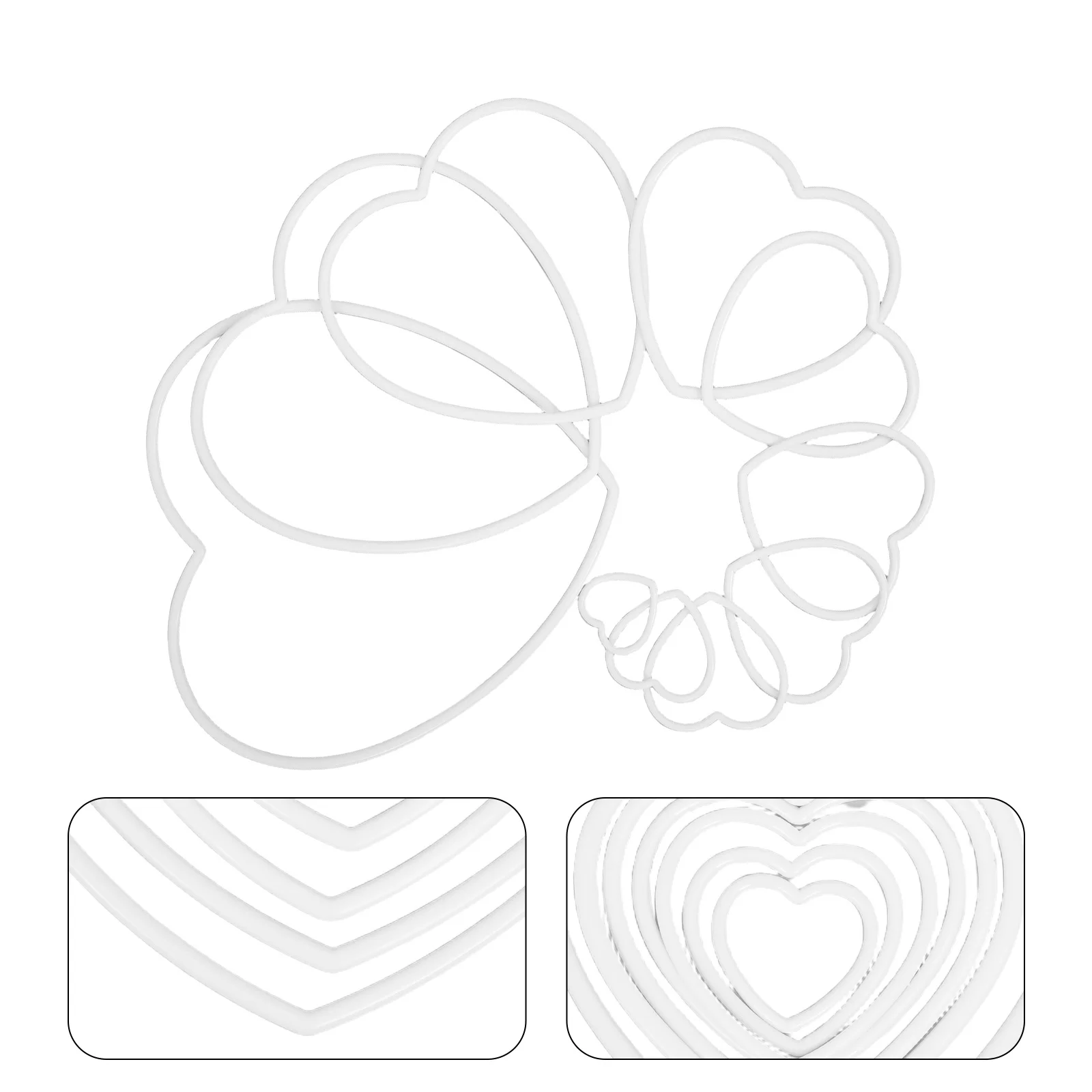 

10Pcs Dreamcatcher Decor: Heart-Shaped Plastic Hoops for Crafts DIY Macrame Wall Hanging Supplies Valentine's Day Romantic