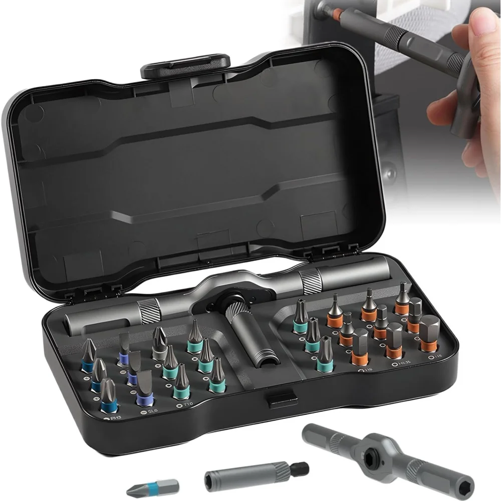 24/40/42/66 in 1 with Magnetic S2 Steel Bits, Gearless Ratchet Screwdriver Set,Ultimate Repair Tool Kit for Electronics Phone PC