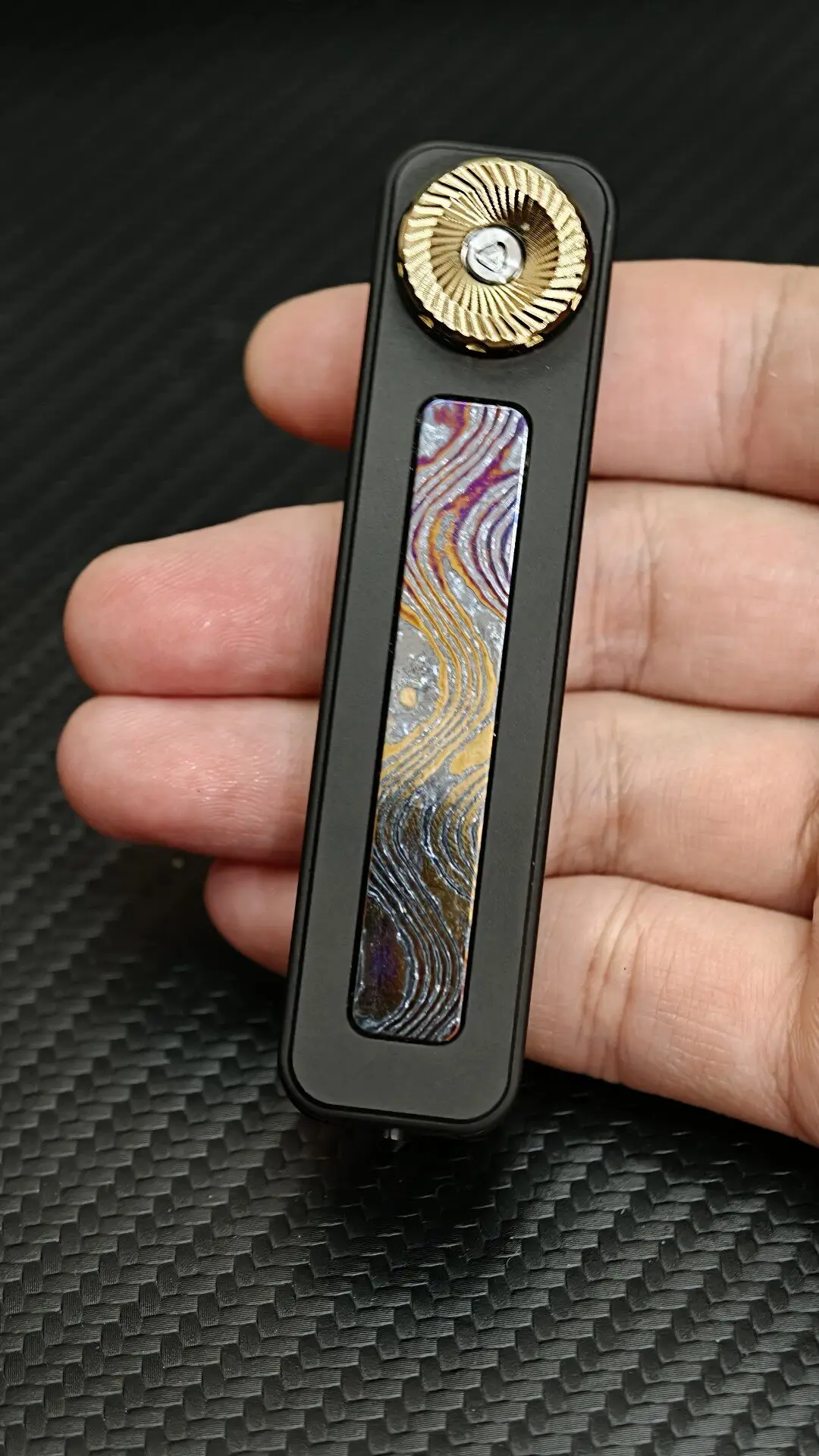 Used EDC BidRush EDC rhythm box titanium + zirconium horse color scheme EDC decompression toy