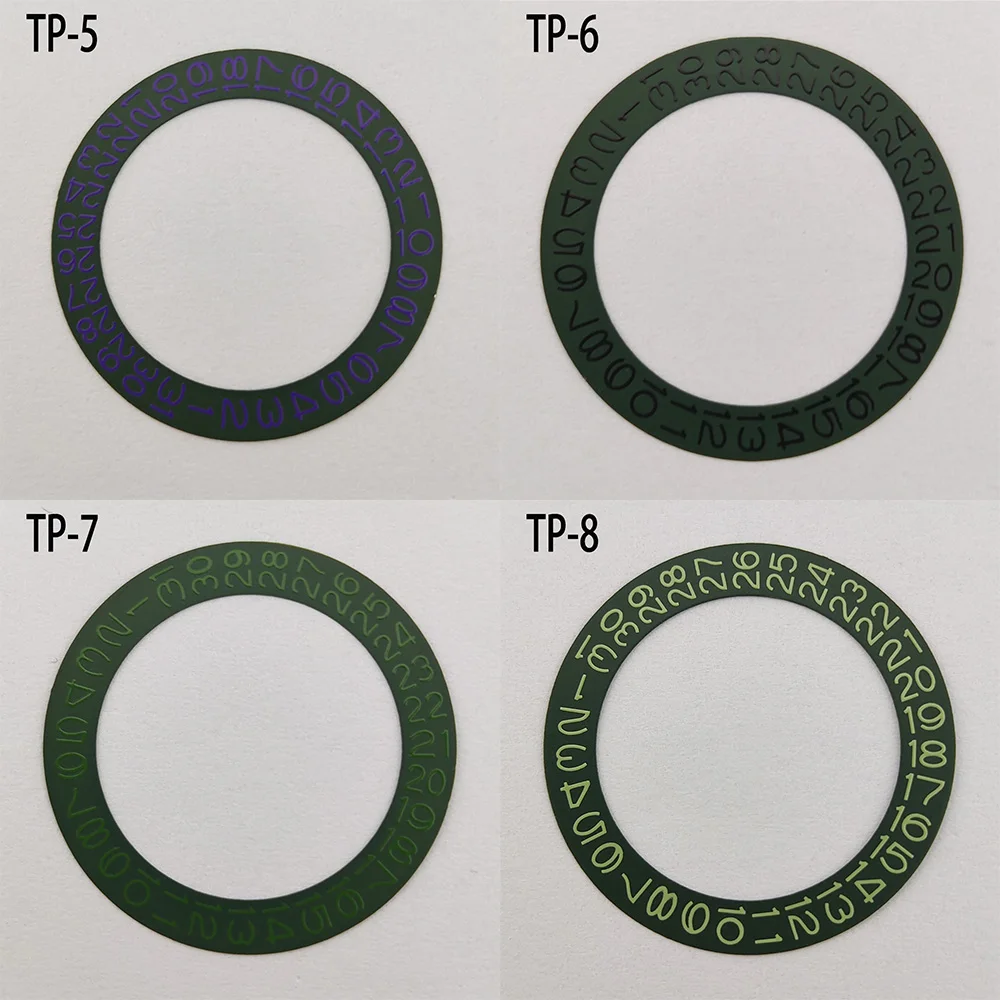 NH35 Colorful Digit Datewheel Patch Green Background Replace Date Disc 3H Fit to NH34 NH35A NH36A Movement