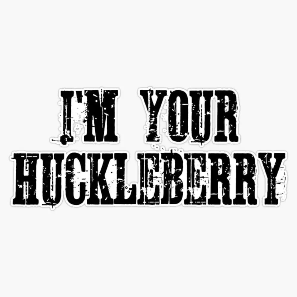 

For StickerU Mens Retro Doc Holliday I'm Your Huckleberry Distressed Bumper Sticker Vinyl Decal 5 inches, Bright