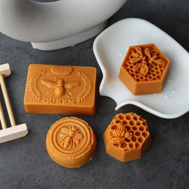 3D Bee Honeycomb Silicone Candle Mold Beehive Aromath Plaster Soap Epoxy Resin Mould Home Decor Hives Molds Handicraft Gift Make