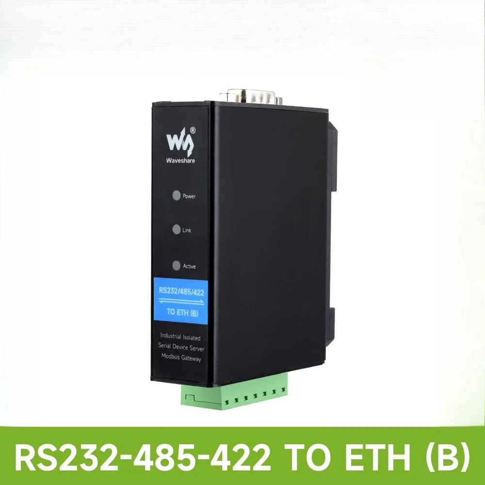 RS232/485/422 to RJ45 Ethernet Module, POE Function Optional .Rail-Mount Serial Server, TCP/IP to serial