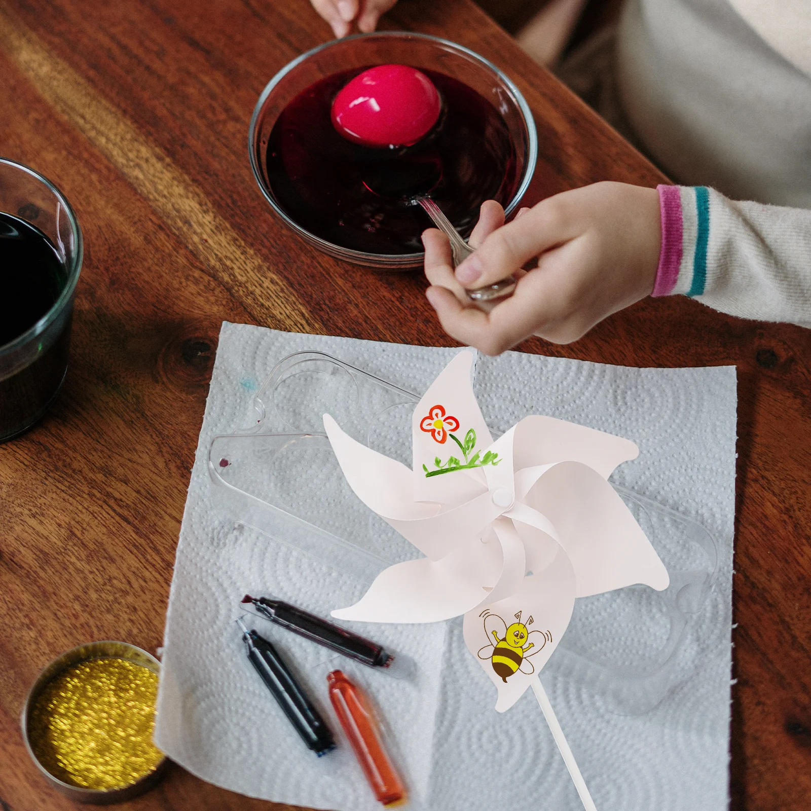 10 قطعة طاحونة ورقية جرافيتي لتقوم بها بنفسك رسم Pinwheels للأطفال نشاط اللوحة الفارغة تحسين إدراك اللون الإبداعي