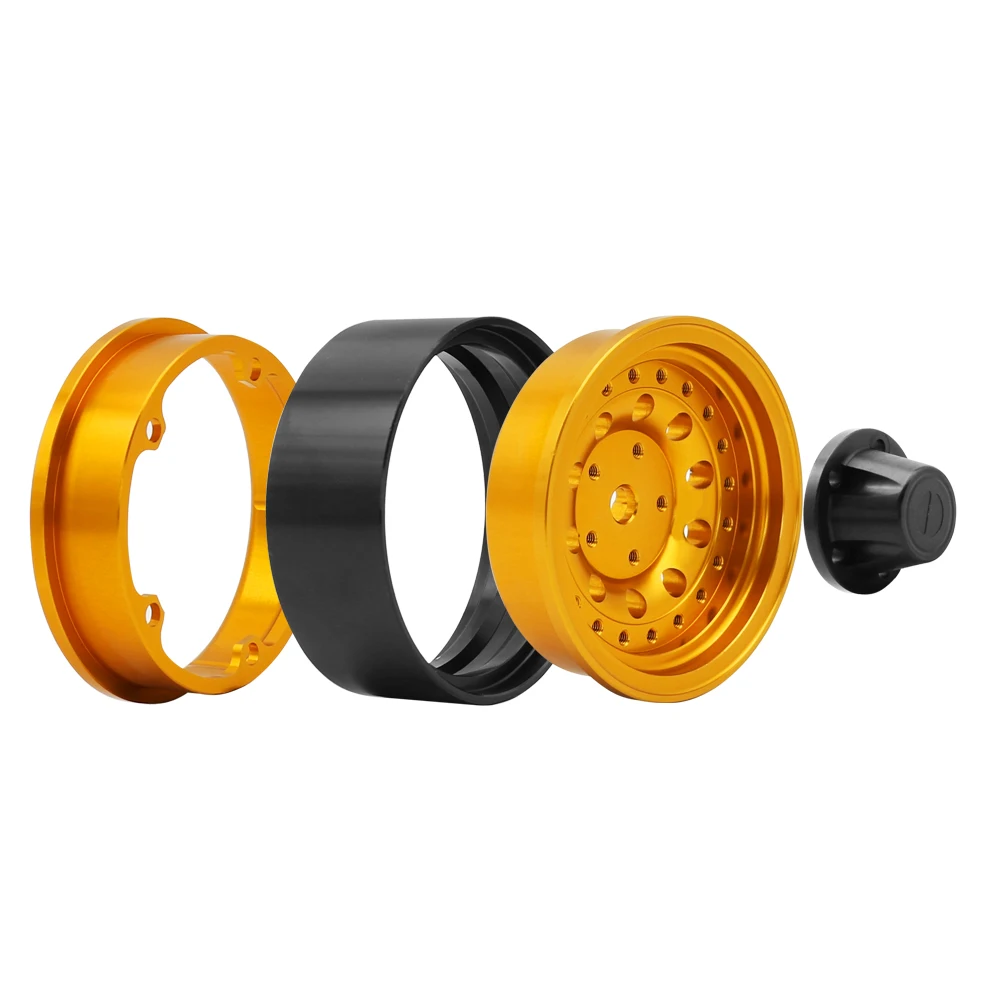 1/10Metal 1.9 Beadlock Wheel Hub Rim for 1/10 RC Crawler Axial SCX10 III Capra 90046 AXI03007 TRX4 RedCat D90 D110