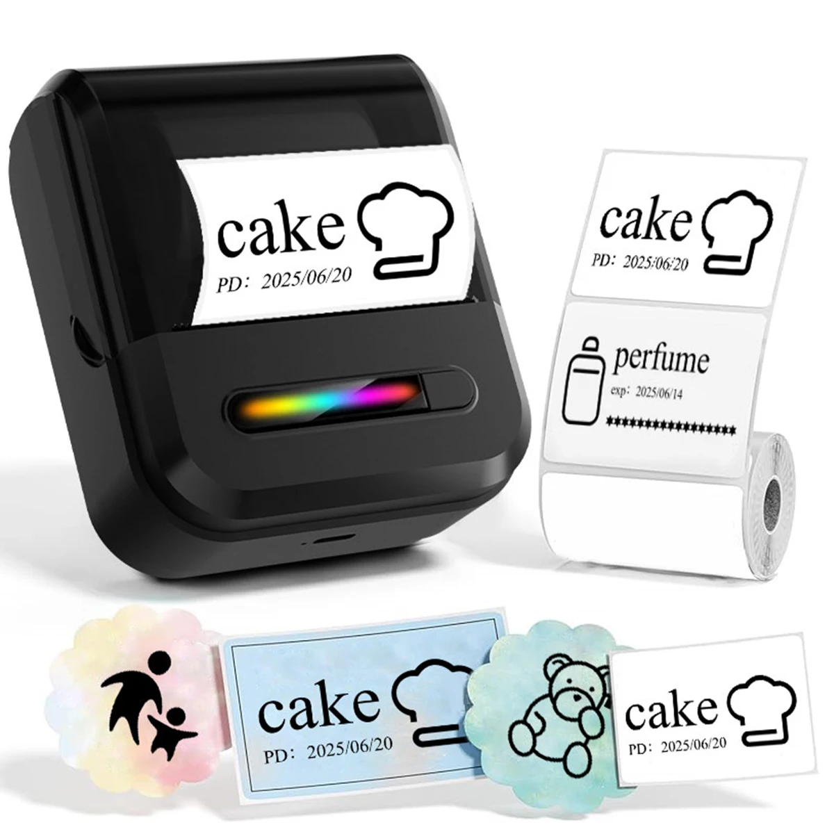 

Portable Mini Label Printer, Wireless Thermal Label Maker, for Office, Home, Clothing, Jewelry, and Food Industries