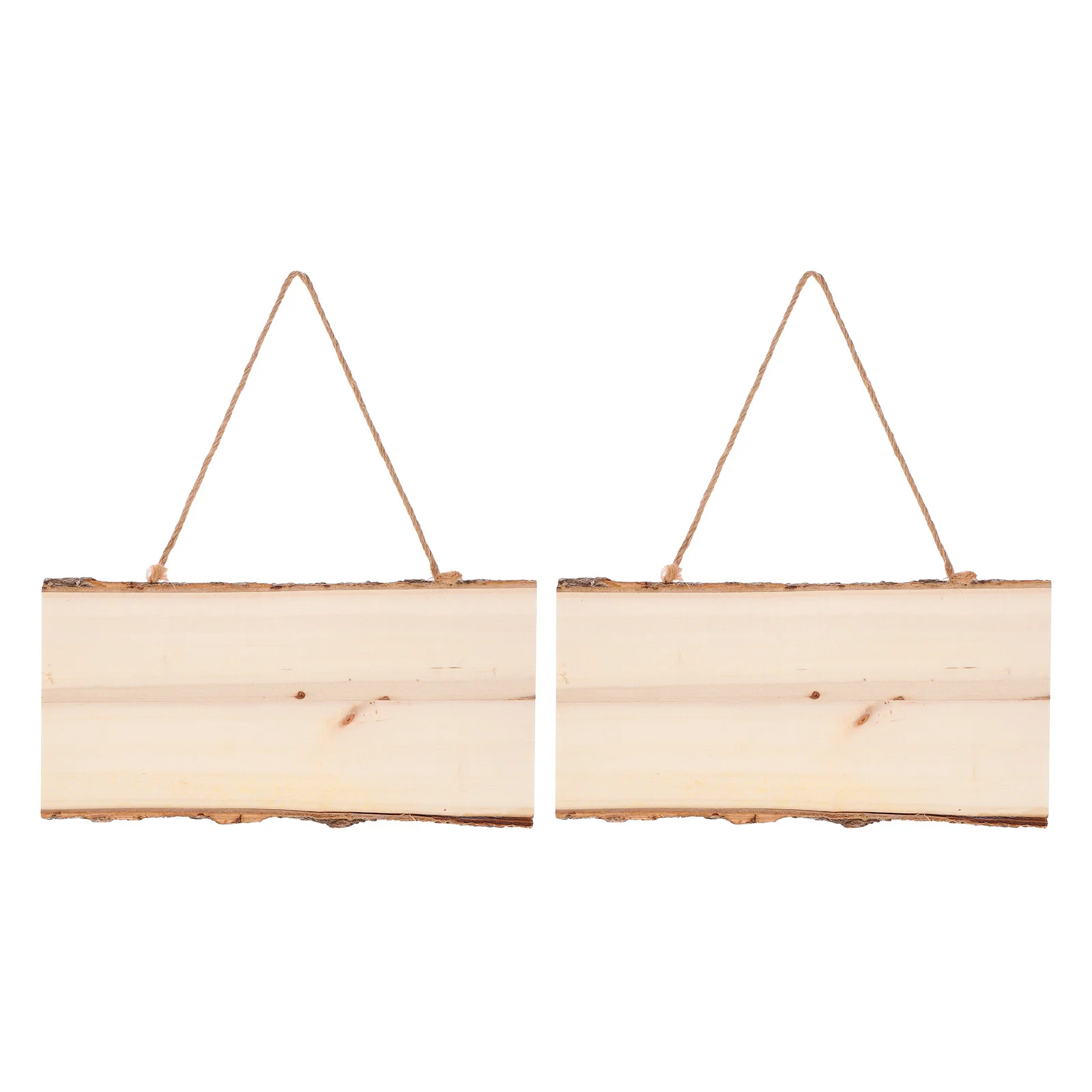 

2Pcs Unfinished Wood Sign Blank Rectangle Hanging Wooden Plaque for Store Sign DIY Door Wall Art Decoration Signboard Wood