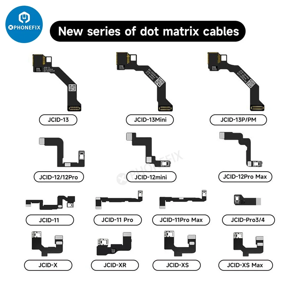 JC Dot Projetor Cabo Flex para Programador Face ID, JCID Pro1000s, JC Dot Matrix Modelo de Detecção para iPhone X-16 Pro Max Repair