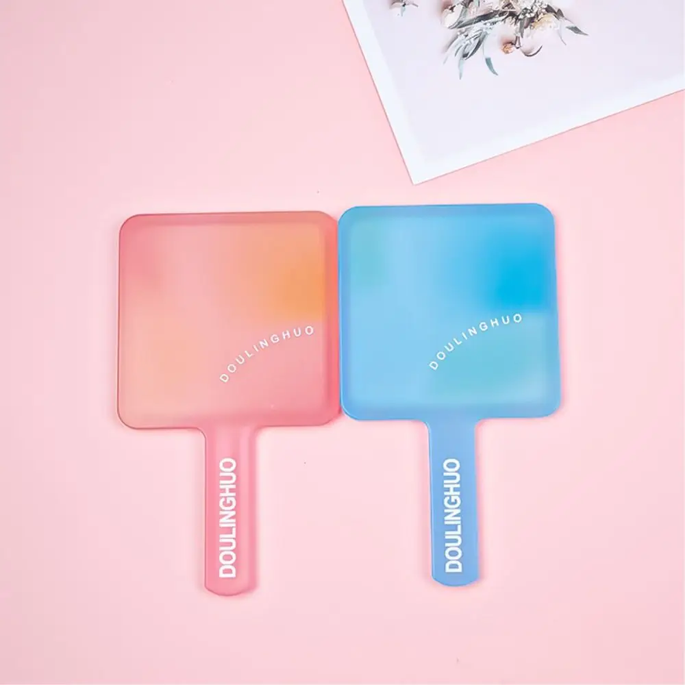Espejo de mano para extensión de pestañas, espejo de tocador de mano, espejo de maquillaje cuadrado portátil, herramienta de maquillaje