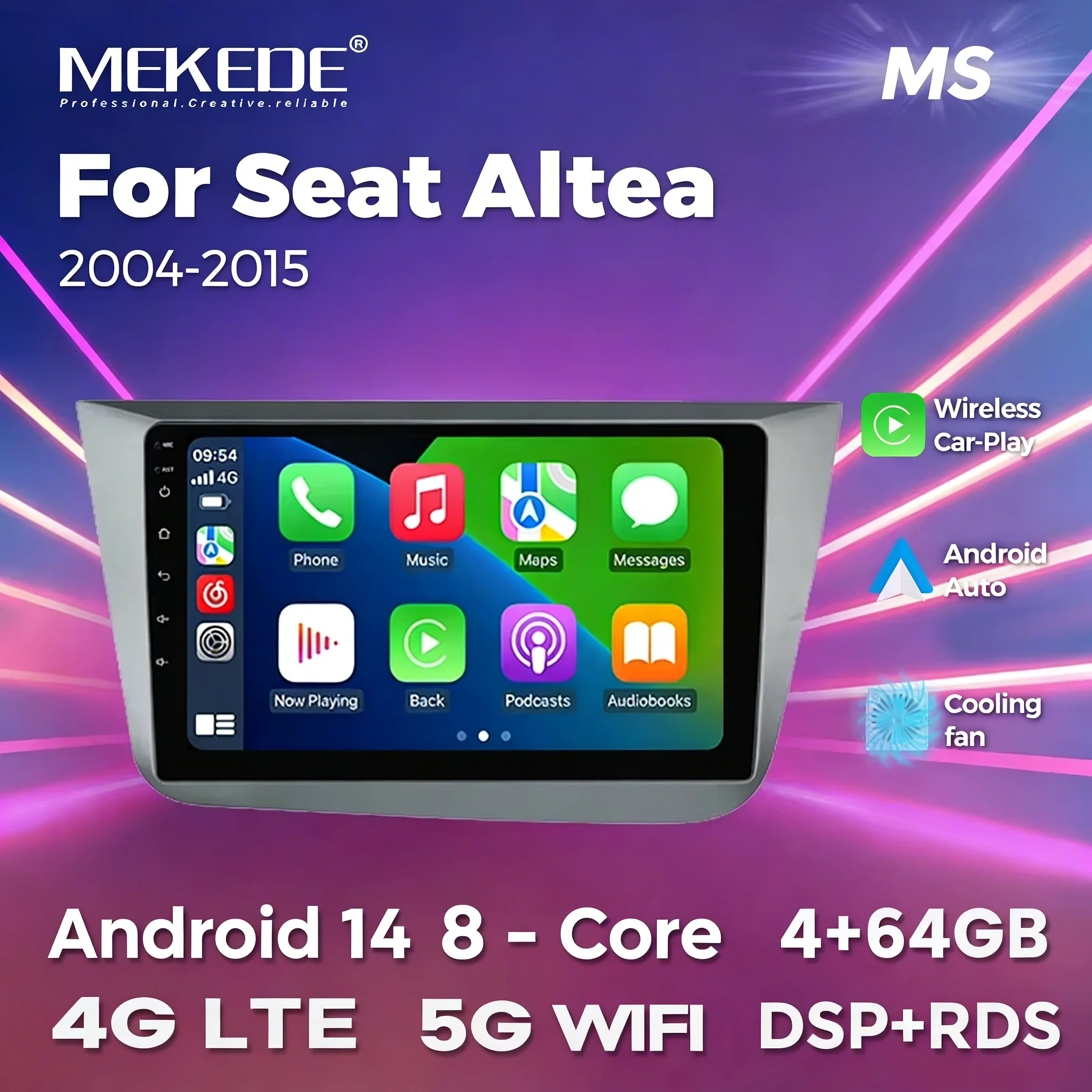 

MEKEDE Android GPS-навигационный экран для Seat Altea XL Toledo 3 2004-2015 WIFI BT Автомобильный стерео мультимедийный плеер 2 Din Carplay