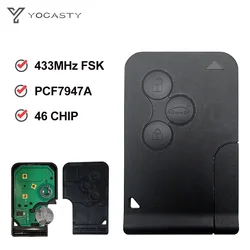 YOCASTY Remote Car Key 433Mhz PCF7947A 46 Chip For Renault Megane II Scenic II Grand ScenicII 2003 2004 2005 2006 2007 2008