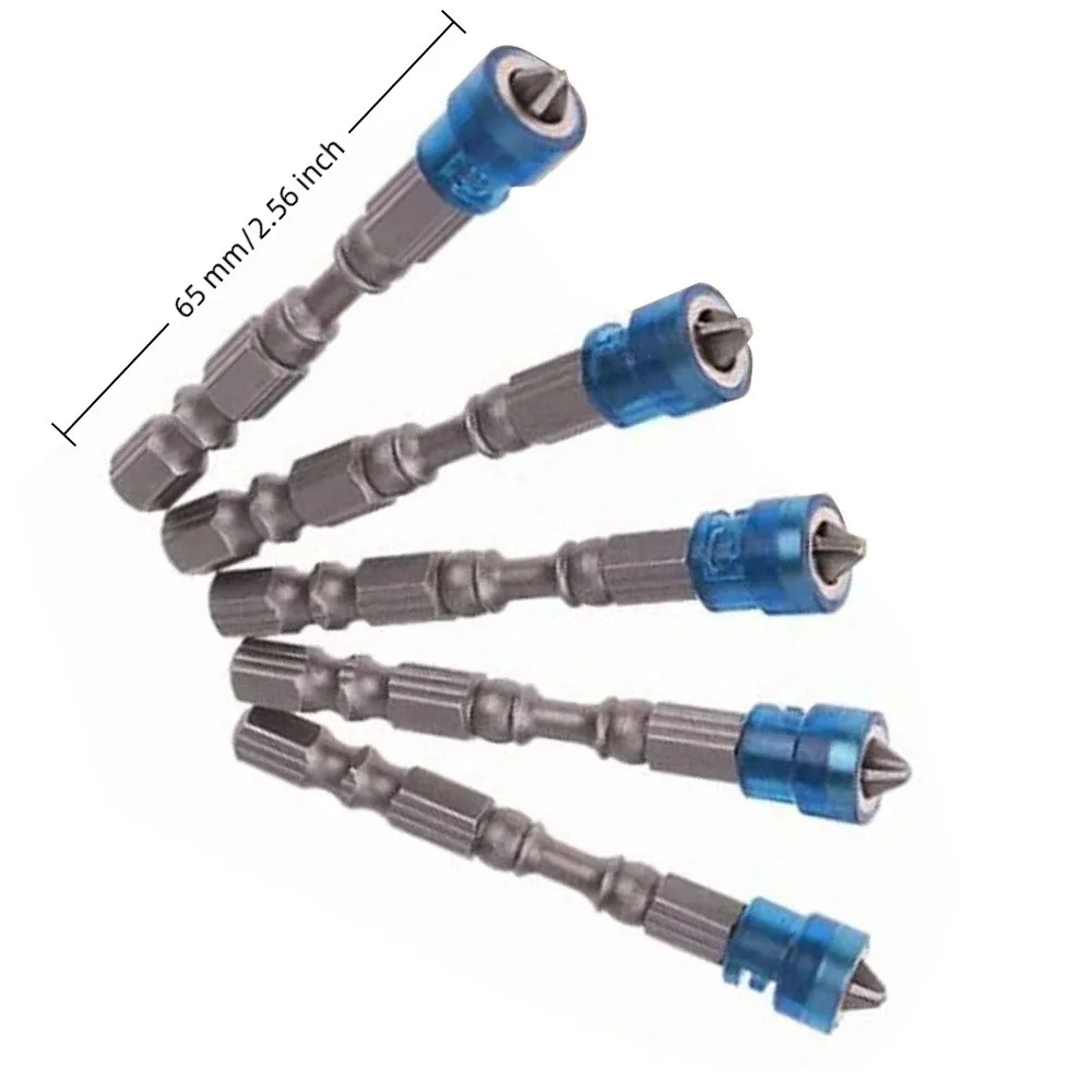 10Pcs Screwdriver Bit Strong Professional Magnetic Cross Electric Screwdriver Bit Blue 65mm