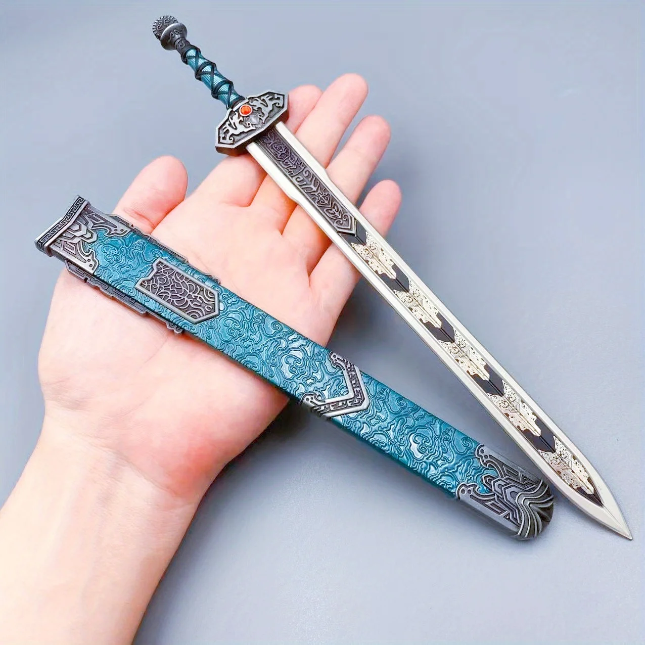 11.4inch 29cm Metal Elden Katana Real Size Ninja Knife Iron Sword Anime Blade Steel Japanese Katana Original Samurai Sabre Toy