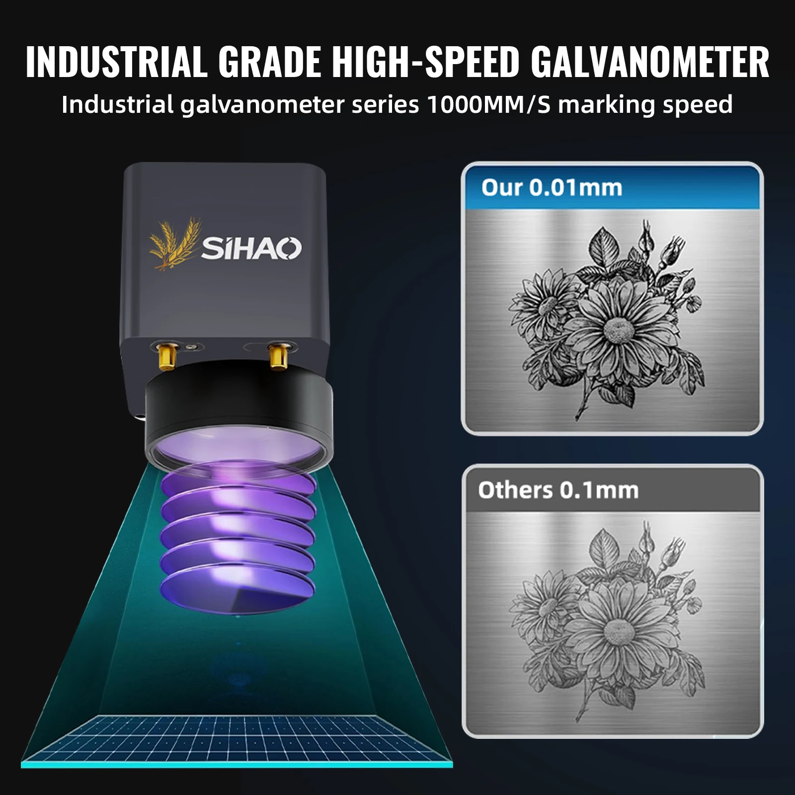 SIHAO - Marcador Láser de Fibr - Industrial Laser Engraving Machine For Metal reseña y precio