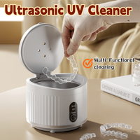 Dental Ultrasonic Uv Cleaner False Teeth Aligner Retainer Cleaning Household Dentistry Denture Bath Pulsating Cleaning Kits