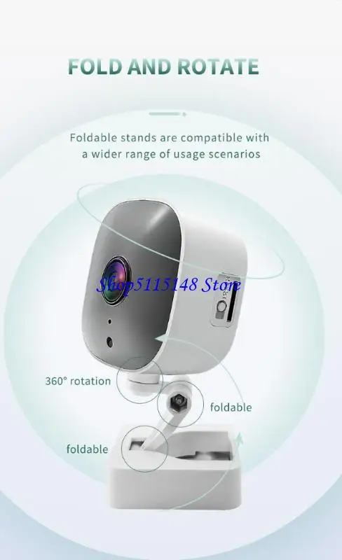 F3MA خلف كاميرا أمان Crystal Lucid 2K ، كاميرات مراقبة لاسلكية لأمن المنزل الداخلي ، كاميرات المراقبة المنزلية ، اللون