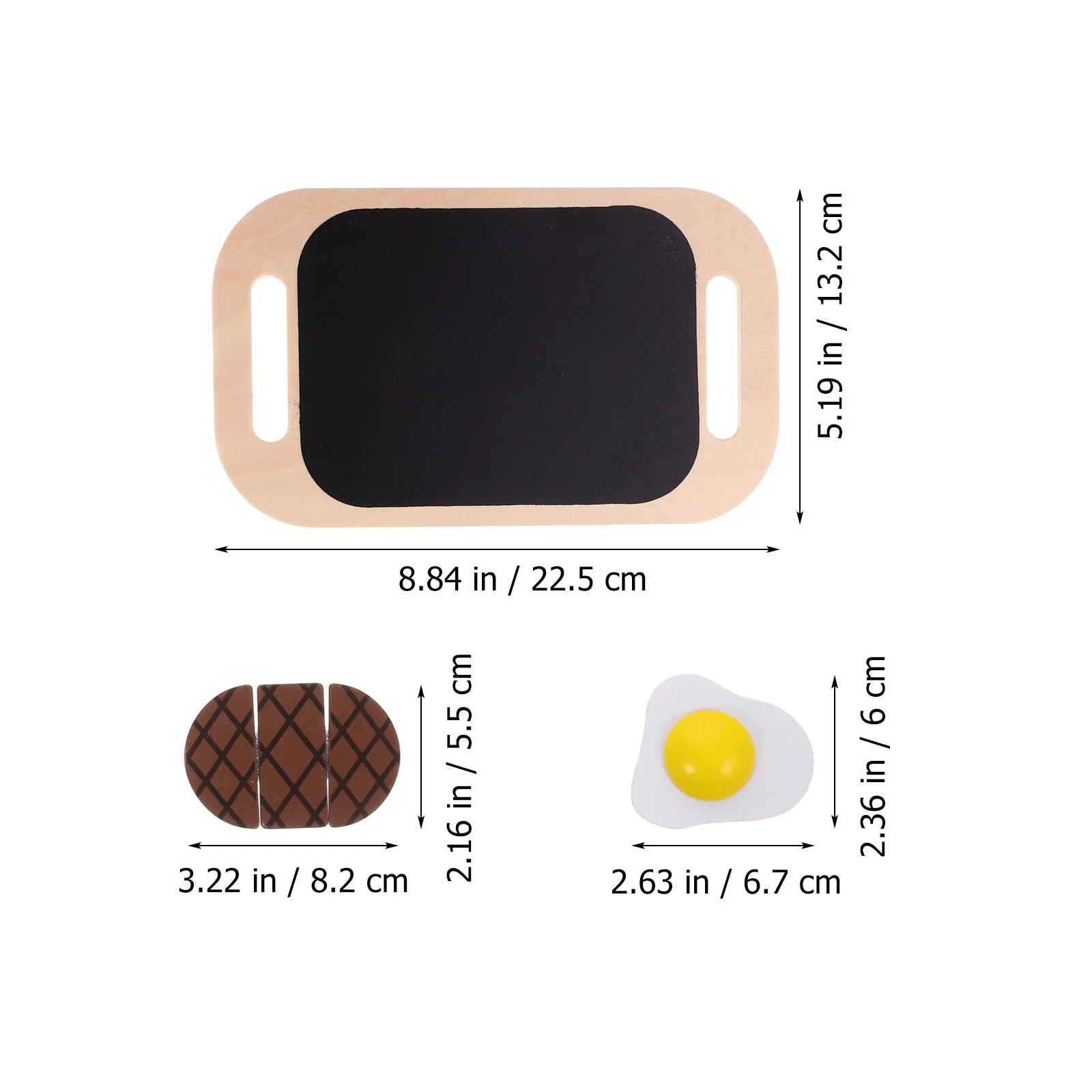 1Set Houten Nep Voedsel Speeltoestel Biefstuk Gebakken Ei Simulatie Keuken Accessoires Kids Fantasiespel Games Bevorderen Hersenontwikkeling