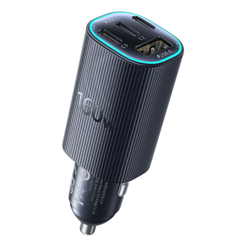 Baseus 160W Magnetisches Auto-Ladegerät Typ-C für Xiaomi Ladegerät & 4-Port-Schnelllade-USB für iPhone 17 16 15 14 Pro Xiaomi Samsung