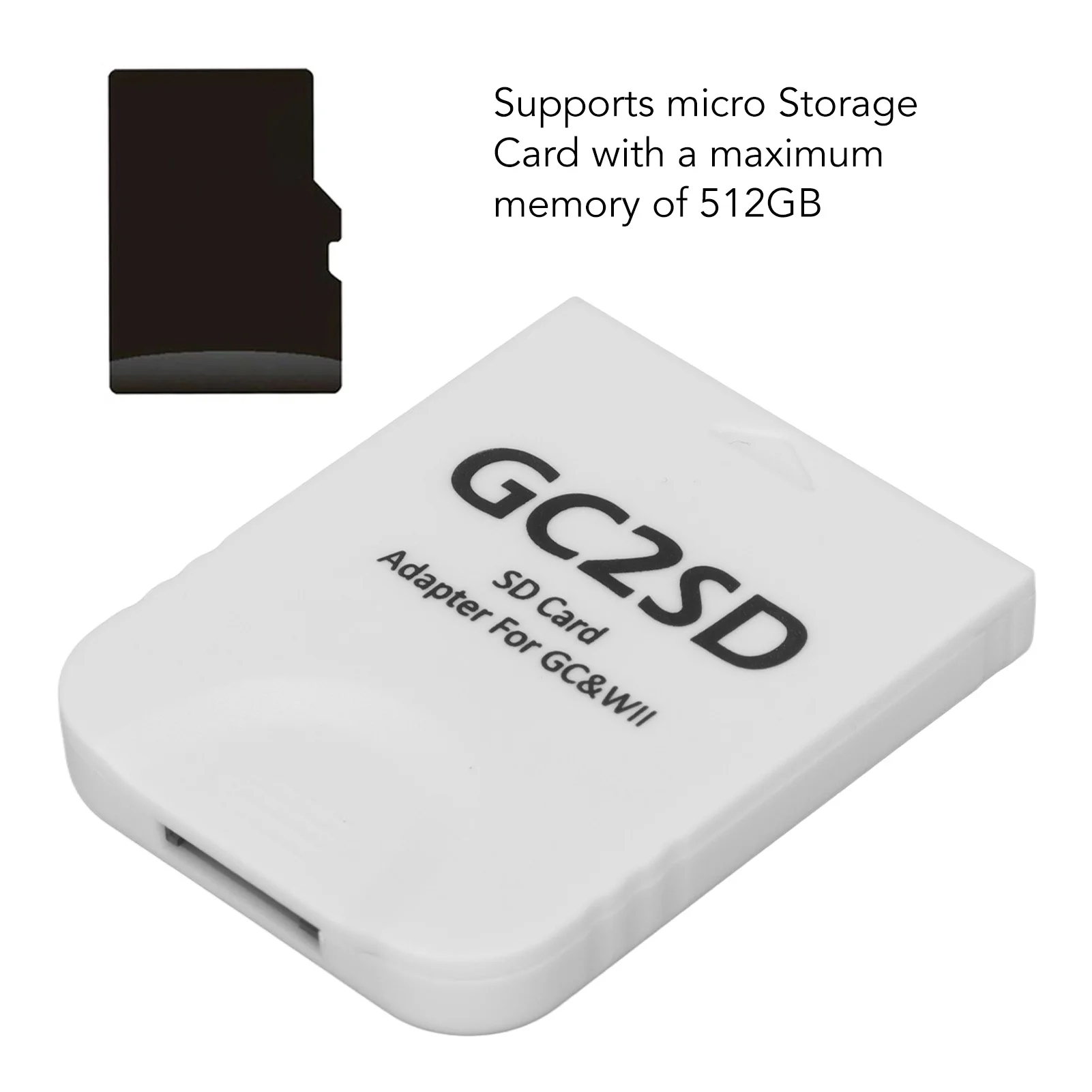 GC2SD Card Adapter GC2SD Card Reader Plug and Play Portable Professional Game Console Micro Storage Card Adapter for Wii for GC