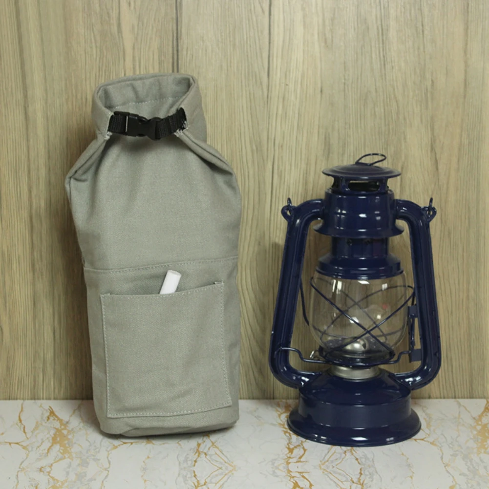 35cm Retro Outdoor Camping Kerosene Lamp Storag Bag Lantern Oil Lamp Holder Vintage Photo Props Camping Hiking Tent Lights Cover