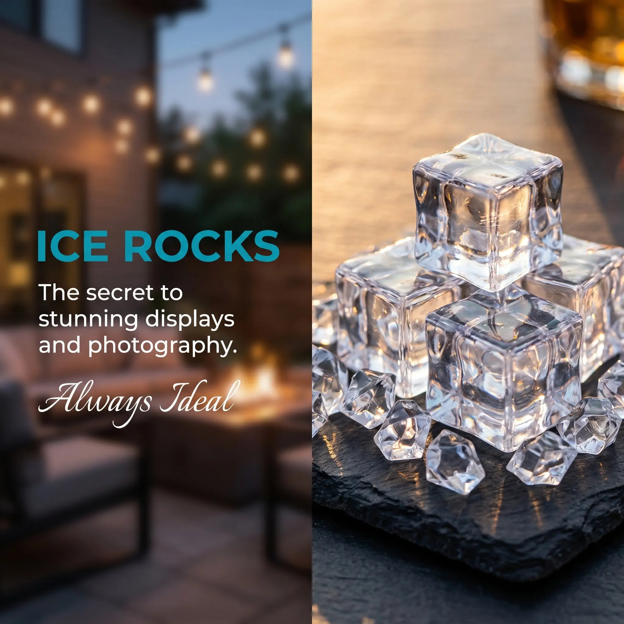 1Set Artificial Acrylic Ice Cubes Faux Crushed Rocks Simulation Photo Props Home Kitchen Wedding Party Vase Decorations